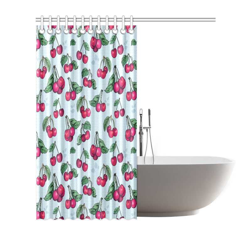 Cherry Pattern Print Design CH01 Shower Curtain