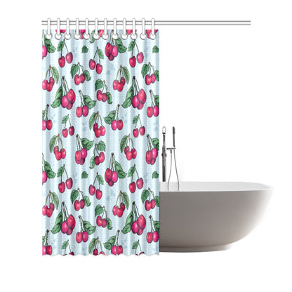 Cherry Pattern Print Design CH01 Shower Curtain