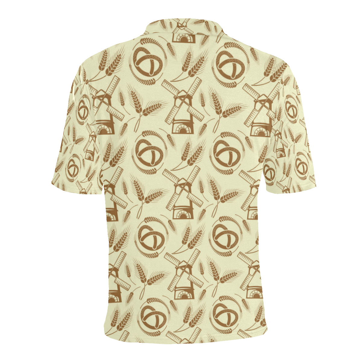 Agricultural Windmills Print Design 03 Men Polo Shirt