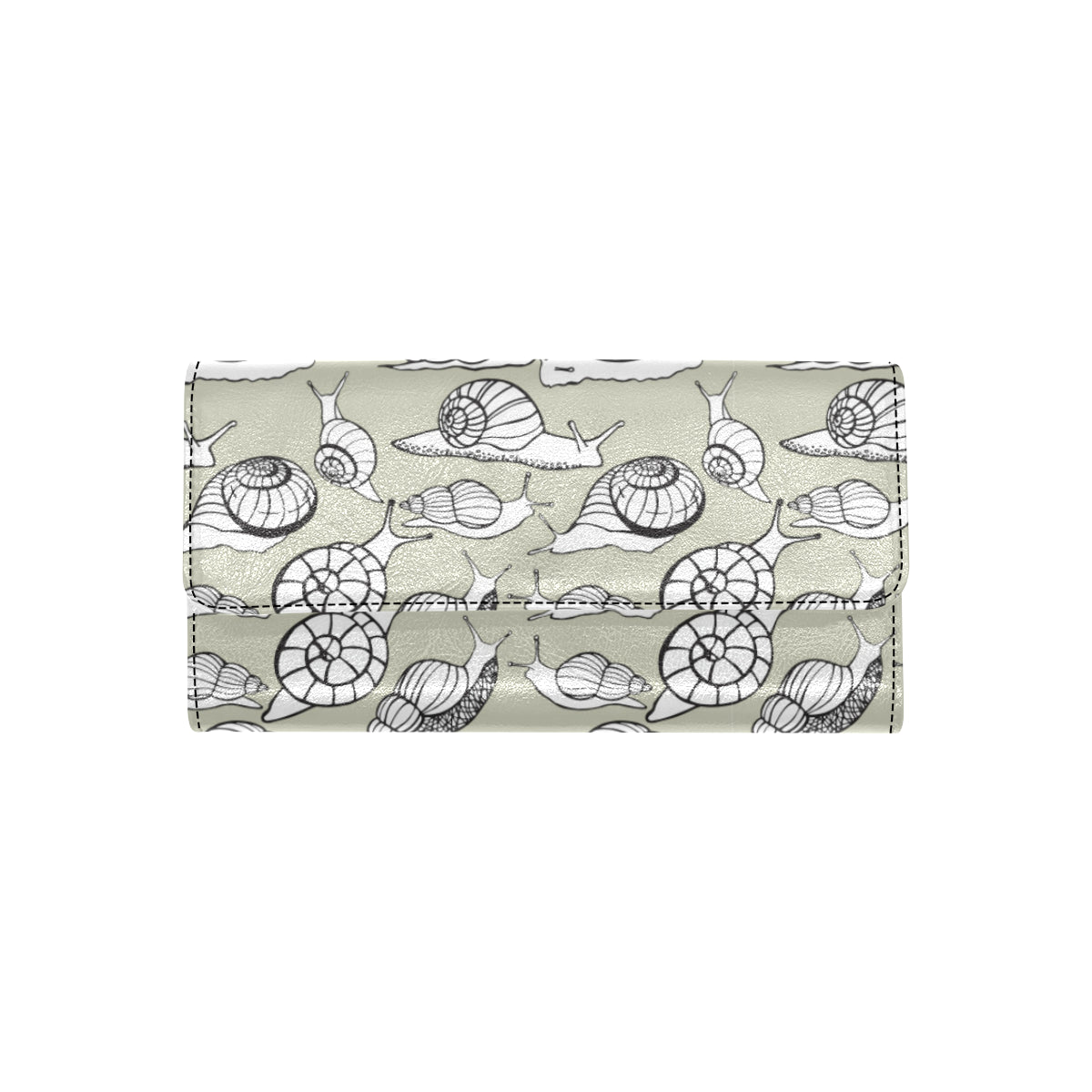 Snail Pattern Print Design 03 Women's Trifold Wallet