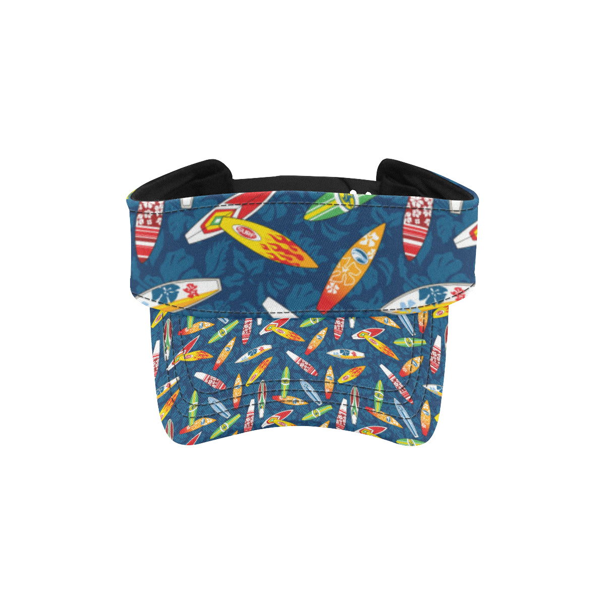 Surfboard Pattern Print Unisex Sun Visor