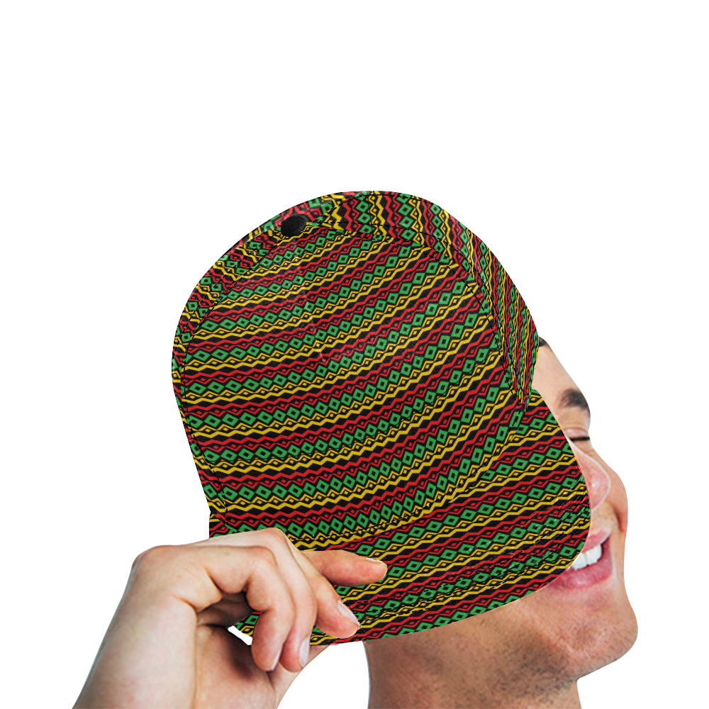 Rasta Reggae Color Themed Snapback Cap