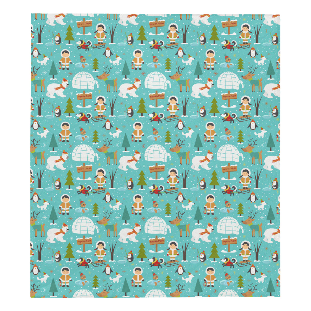 Eskimo Pattern Print Design 01 Premium Quilt