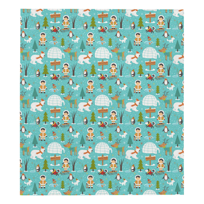 Eskimo Pattern Print Design 01 Premium Quilt