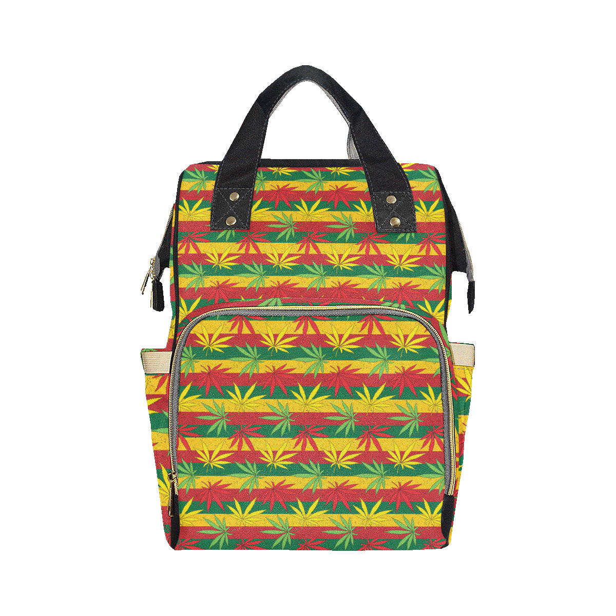 Rasta Pattern Print Design A03 Diaper Bag Backpack