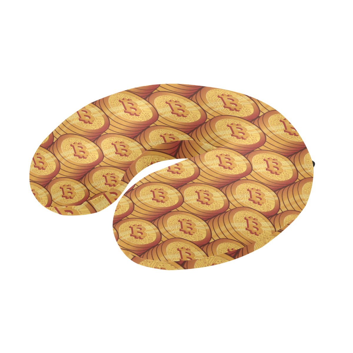 Bitcoin Pattern Print Design 02 U-Shaped Travel Neck Pillow