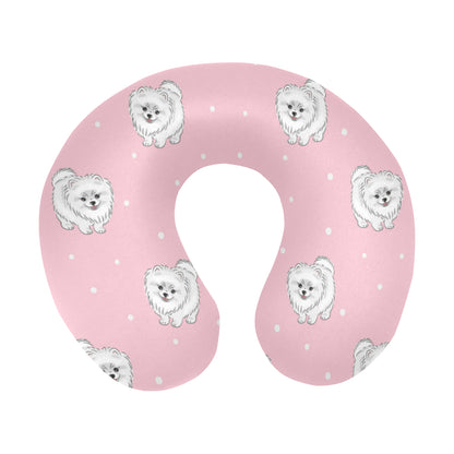 Pomeranians Pattern Print Design A02 U-Shaped Travel Neck Pillow