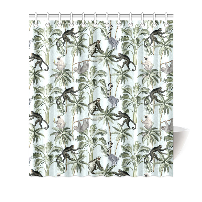 Rainforest Pattern Print Design RF04 Shower Curtain