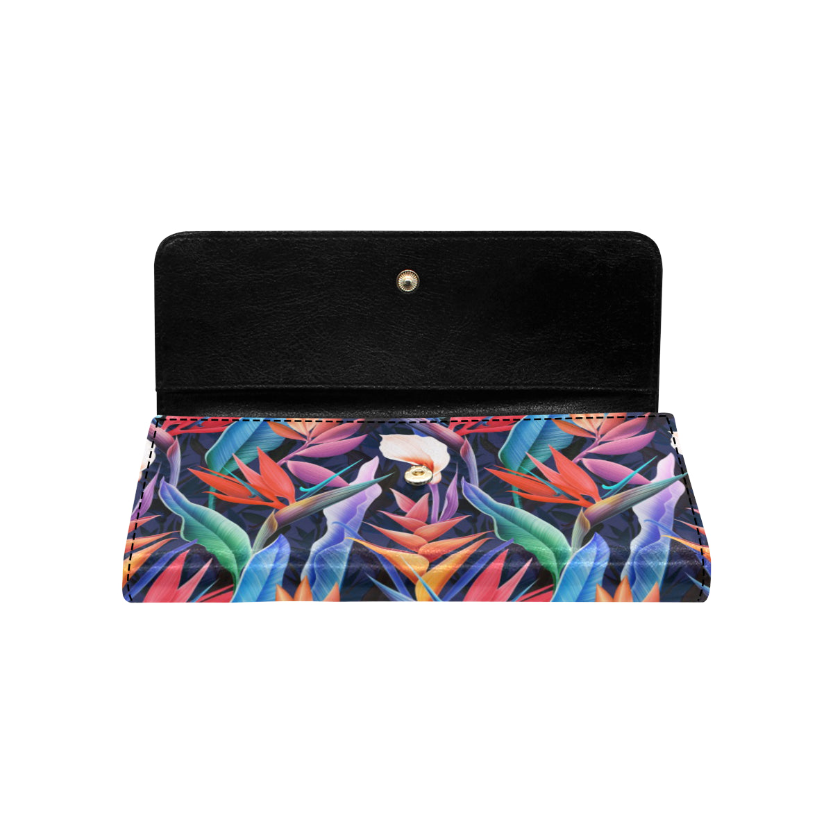 Tropical Flower Pattern Print Design TF023 Women's Trifold Wallet