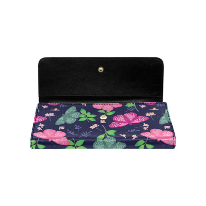 Monarch Butterfly Pattern Print Design 03 Women's Trifold Wallet