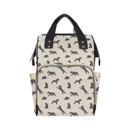 Schnauzers Pattern Print Design A06 Diaper Bag Backpack