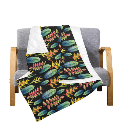 Heliconia Pattern Print Design HL03 Premium Quilt