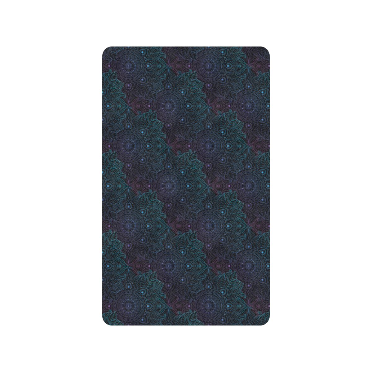 Boho Floral Mandala Rubber Doormat