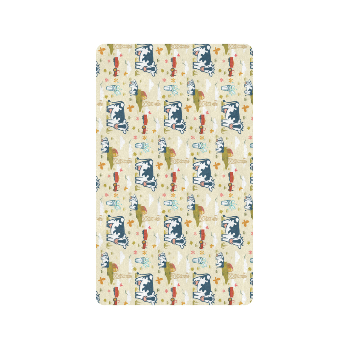 Cow Farm Design Print Rubber Doormat