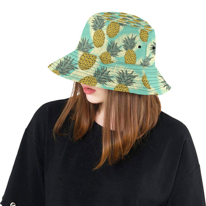 Pineapple Pattern Print Design PP03 Unisex Bucket Hat