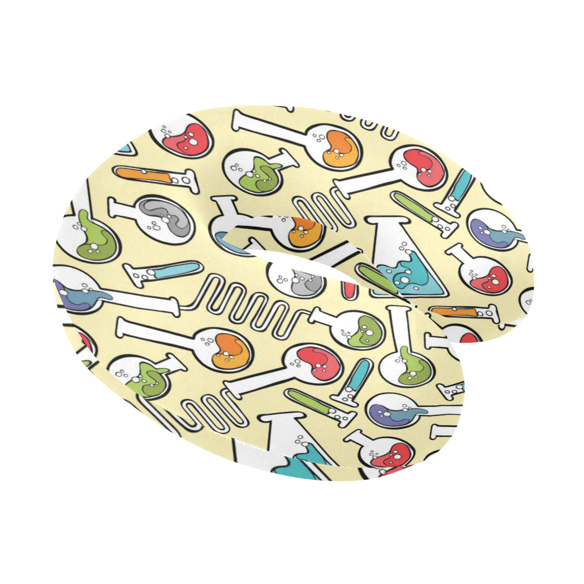 Chemical Pattern Print Design 04 U-Shaped Travel Neck Pillow