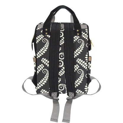 Fern Leave Print Pattern Diaper Bag Backpack