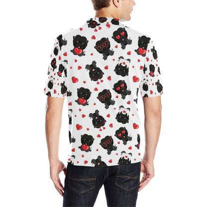 Affenpinscher Pattern Print Design 01 Men Polo Shirt