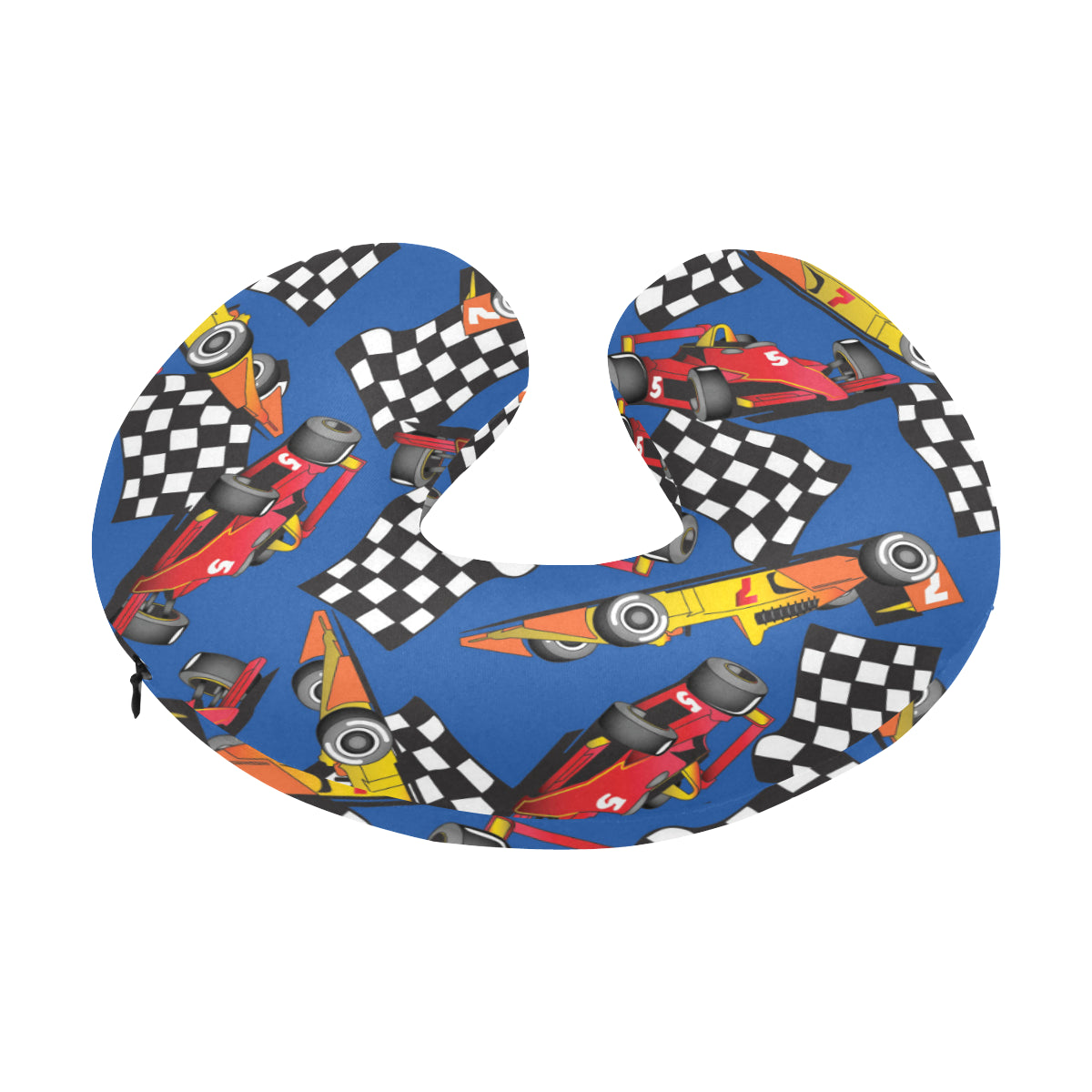 Racing Pattern Print Design A01 U-Shaped Travel Neck Pillow