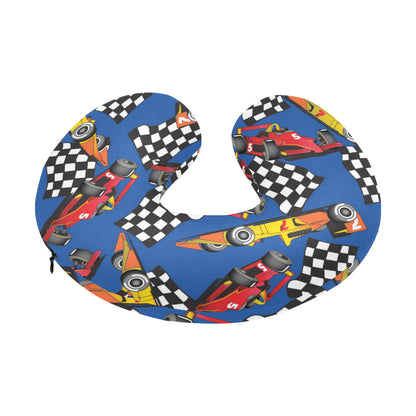 Racing Pattern Print Design A01 U-Shaped Travel Neck Pillow