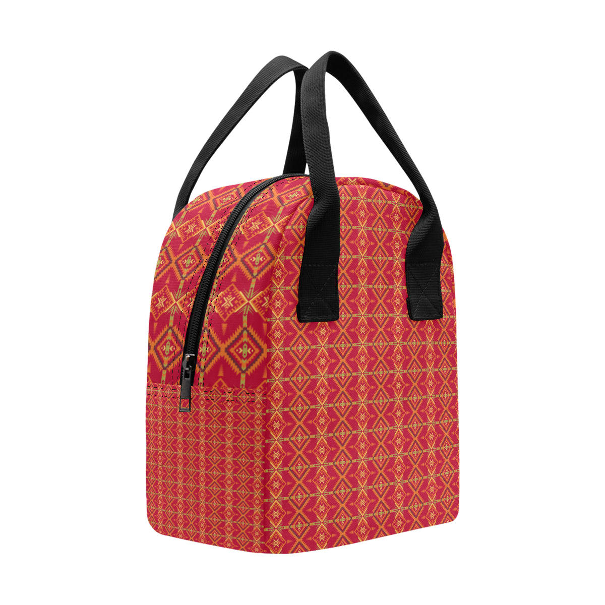 Southwest Aztec Design Themed Print Insulated Lunch Bag