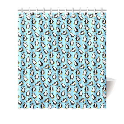 Penguin Happy Print Shower Curtain