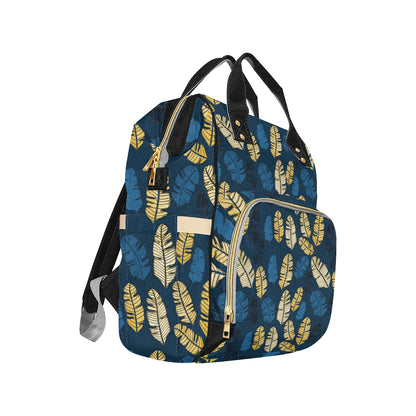 Banana Leaf Pattern Print Design BL09 Diaper Bag Backpack