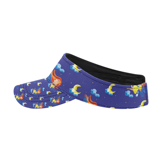 Fairy with Moon Print Pattern Unisex Sun Visor