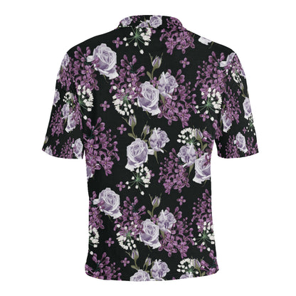 Lilac Pattern Print Design LI04 Men Polo Shirt