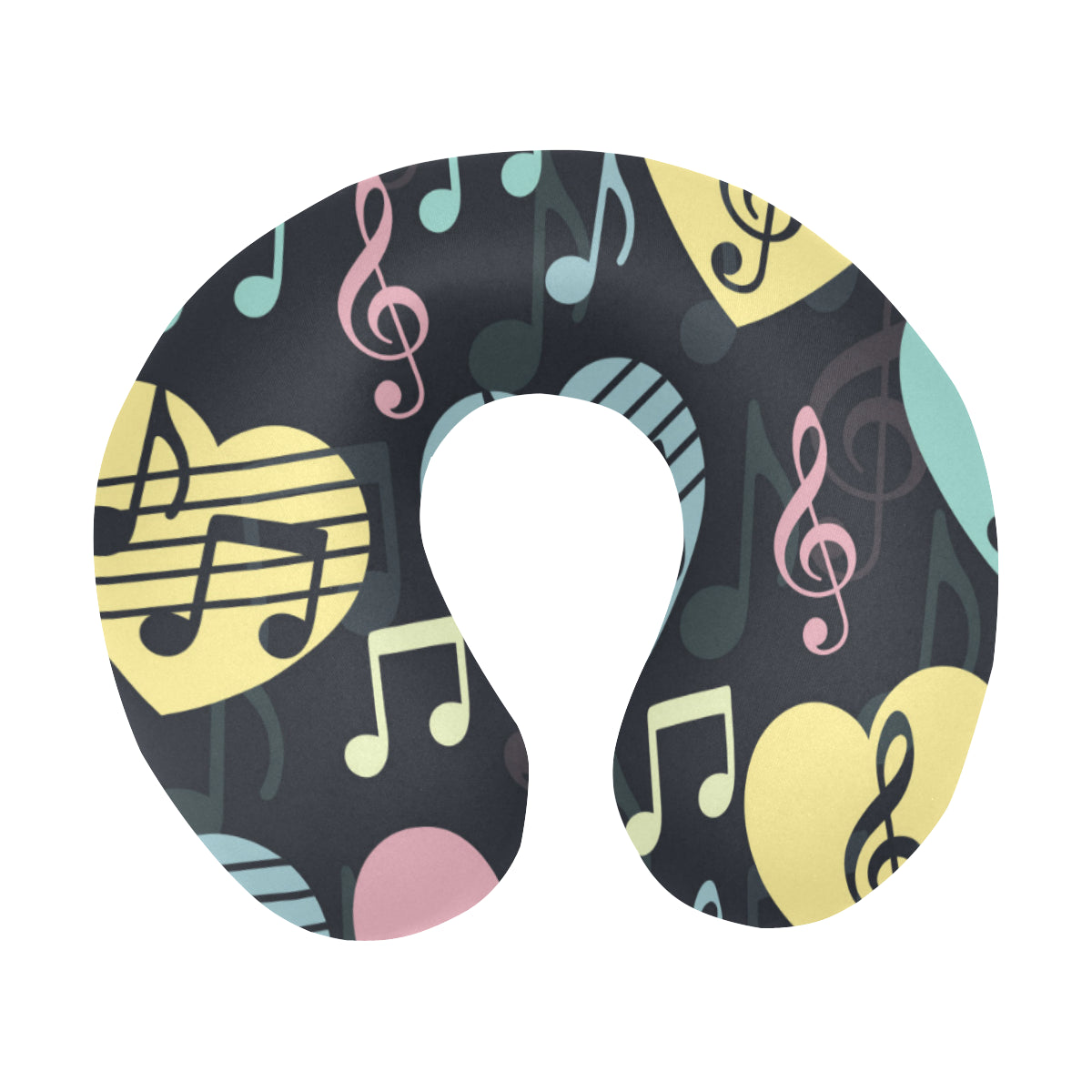 Music note Pattern Print Design A03 U-Shaped Travel Neck Pillow