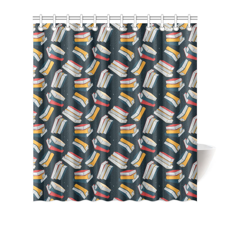 Book Pattern Print Design 07 Shower Curtain