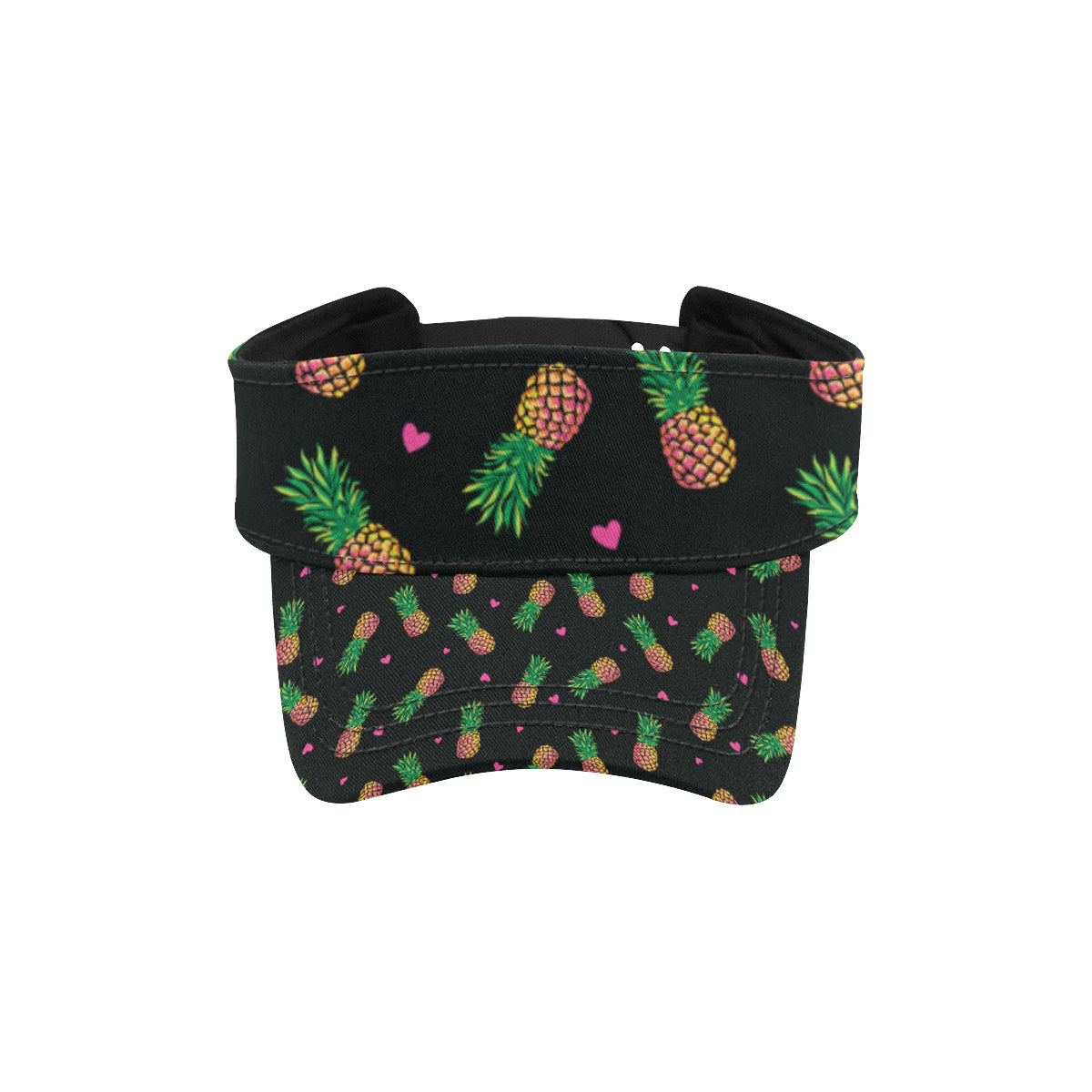 Neon Pineapple Pattern Print Design A04 Unisex Sun Visor