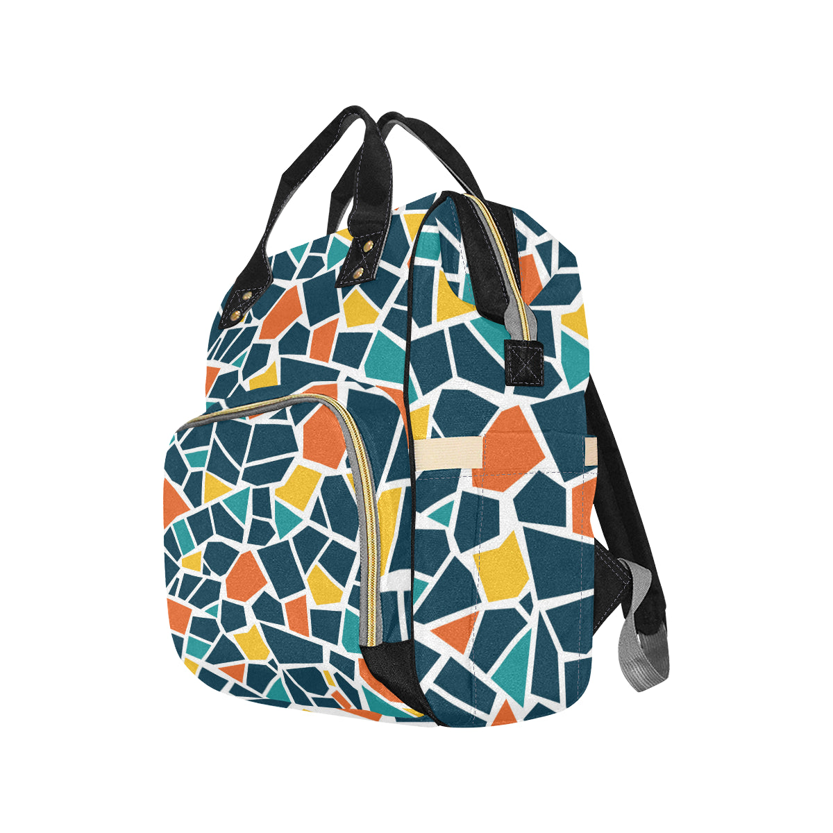 Mosaic Pattern Print Design 02 Diaper Bag Backpack
