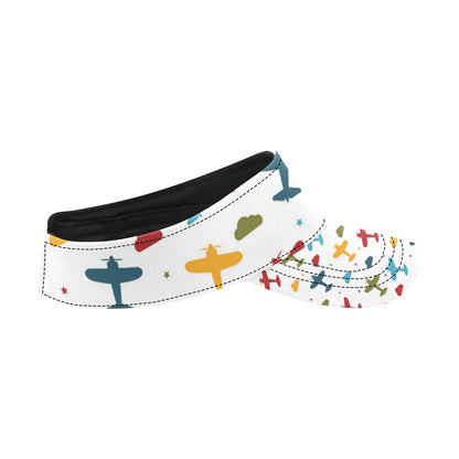 Airplane Pattern Print Design 06 Unisex Sun Visor