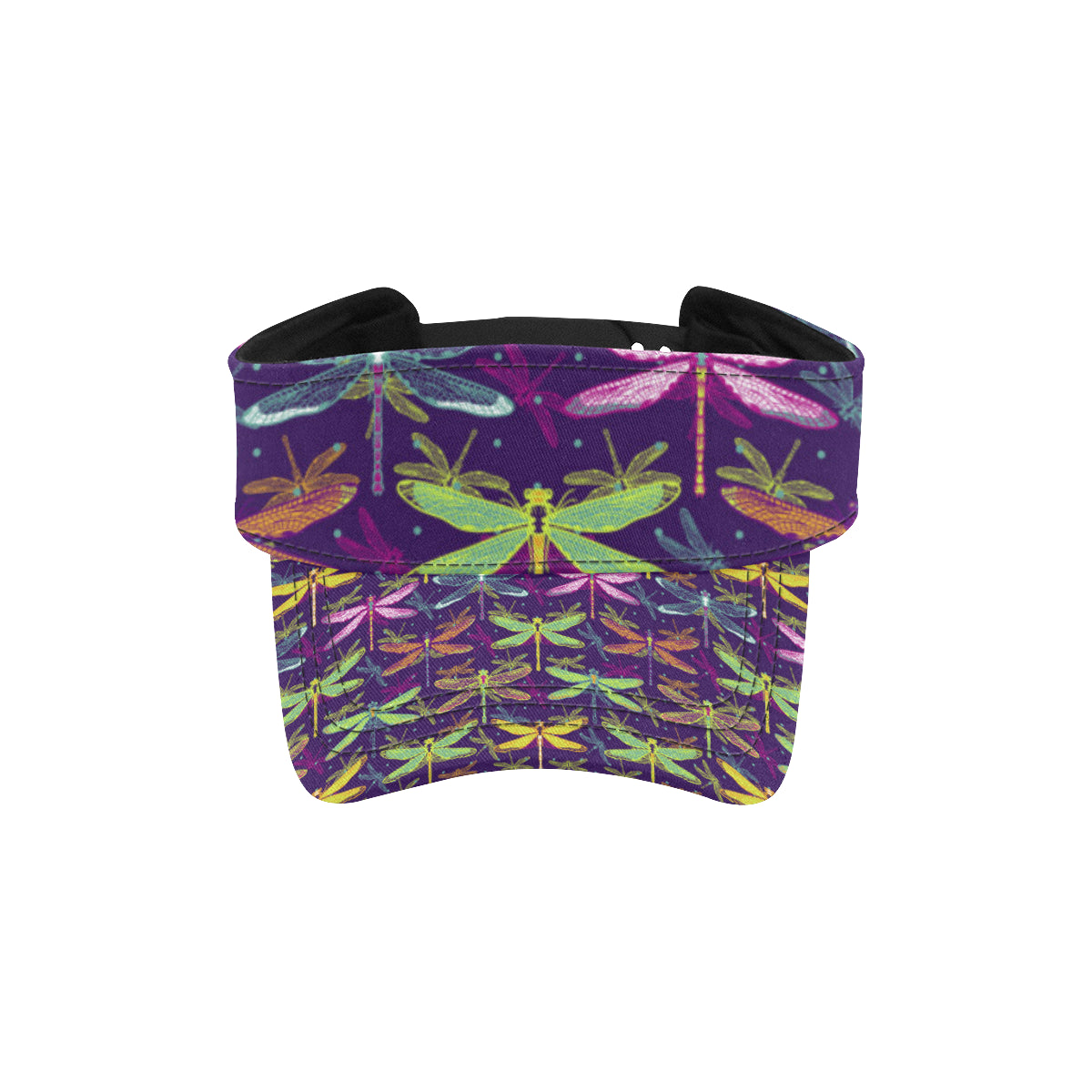 Dragonfly Neon Color Print Pattern Unisex Sun Visor