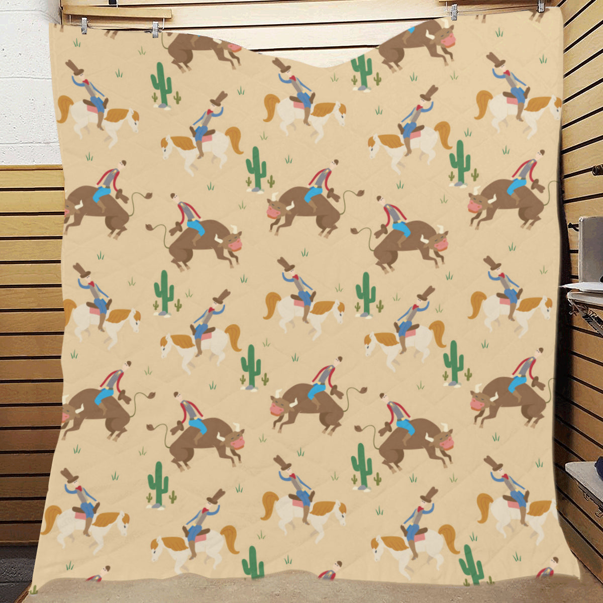 Rodeo Pattern Print Design A02 Premium Quilt