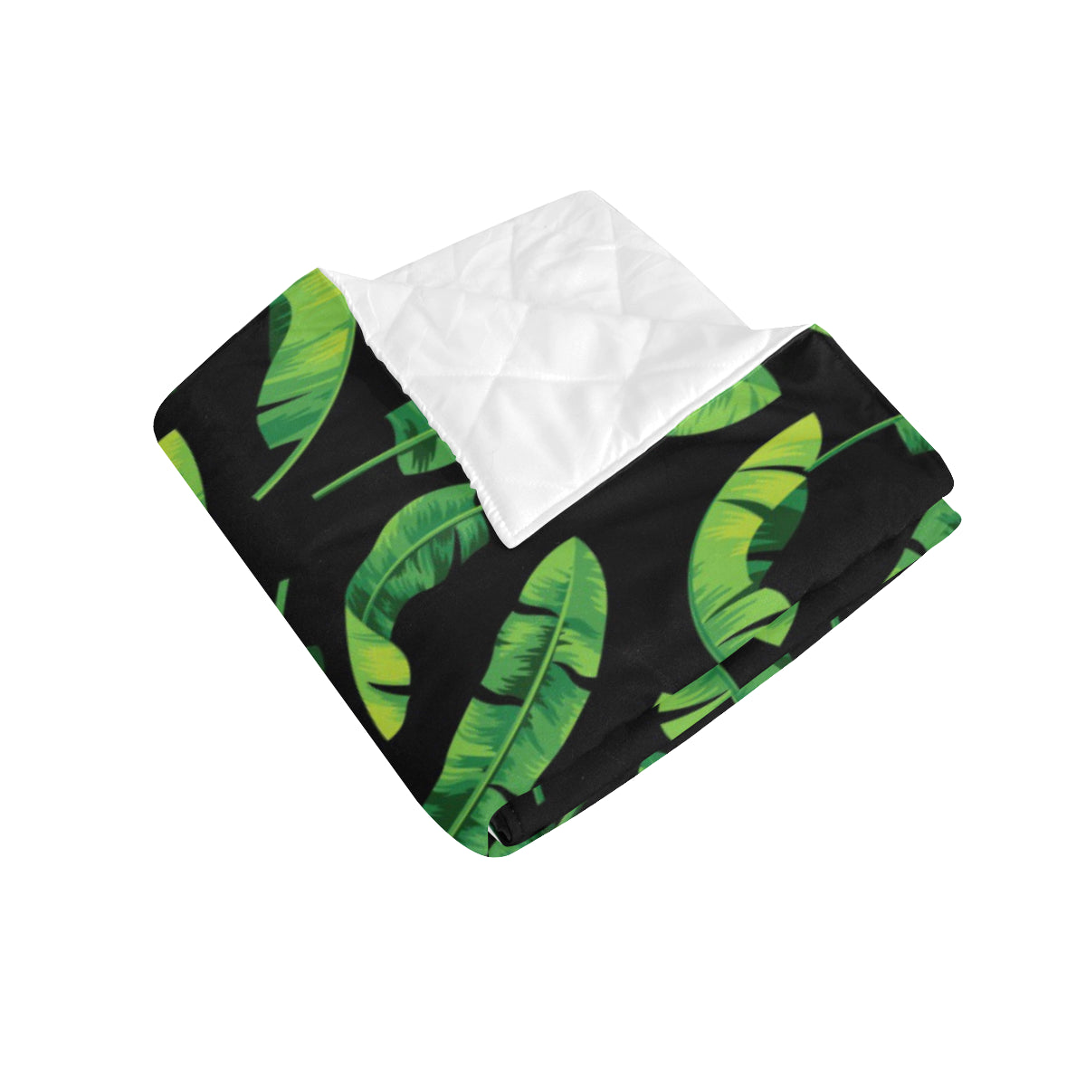 Banana Leaf Pattern Print Design BL02 Premium Quilt