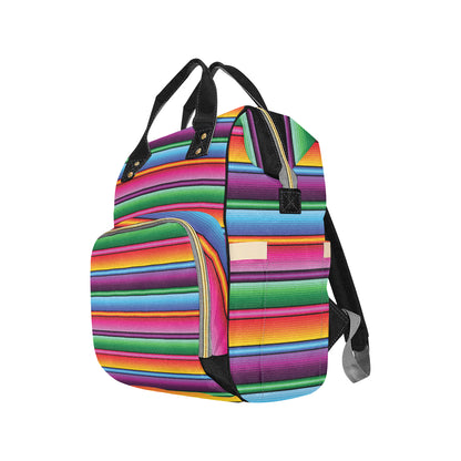 Mexican Blanket Colorful Print Pattern Diaper Bag Backpack