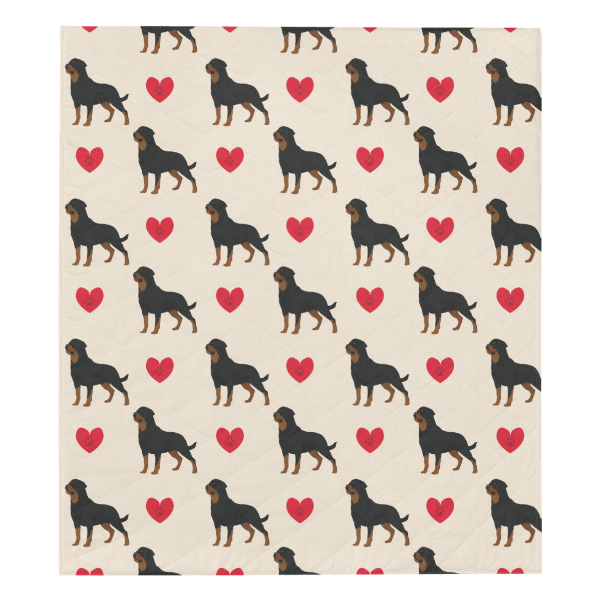 Rottweiler Pattern Print Design A02 Premium Quilt