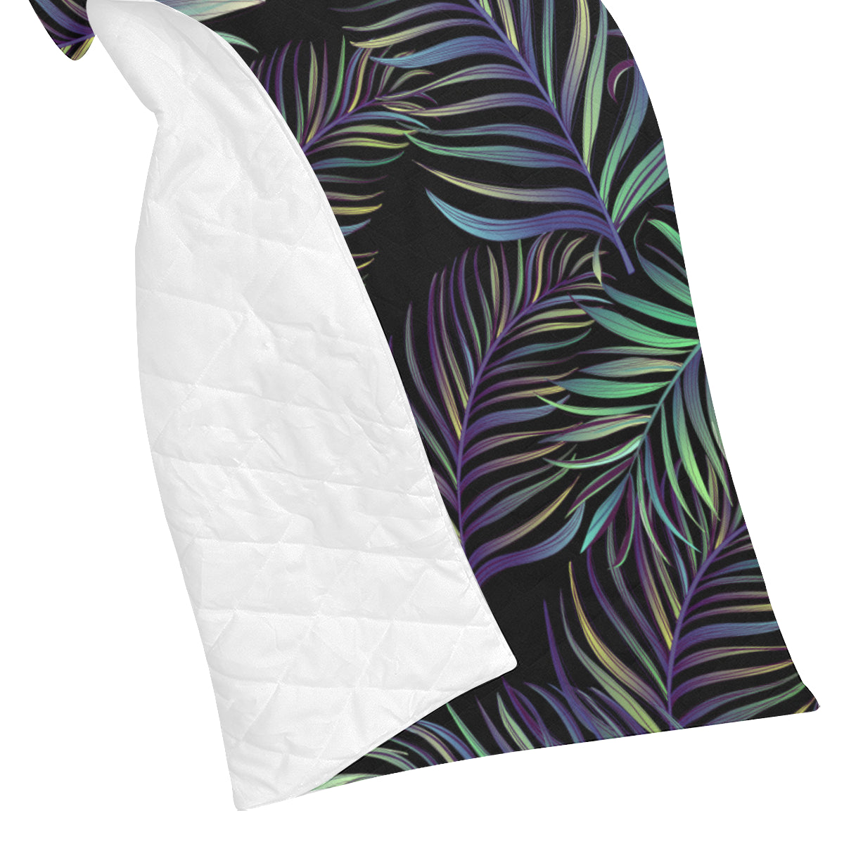 Tropical Palm Leaves Pattern Brightness Premium Quilt
