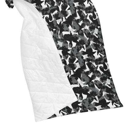 Crow Pattern Print Design 01 Premium Quilt