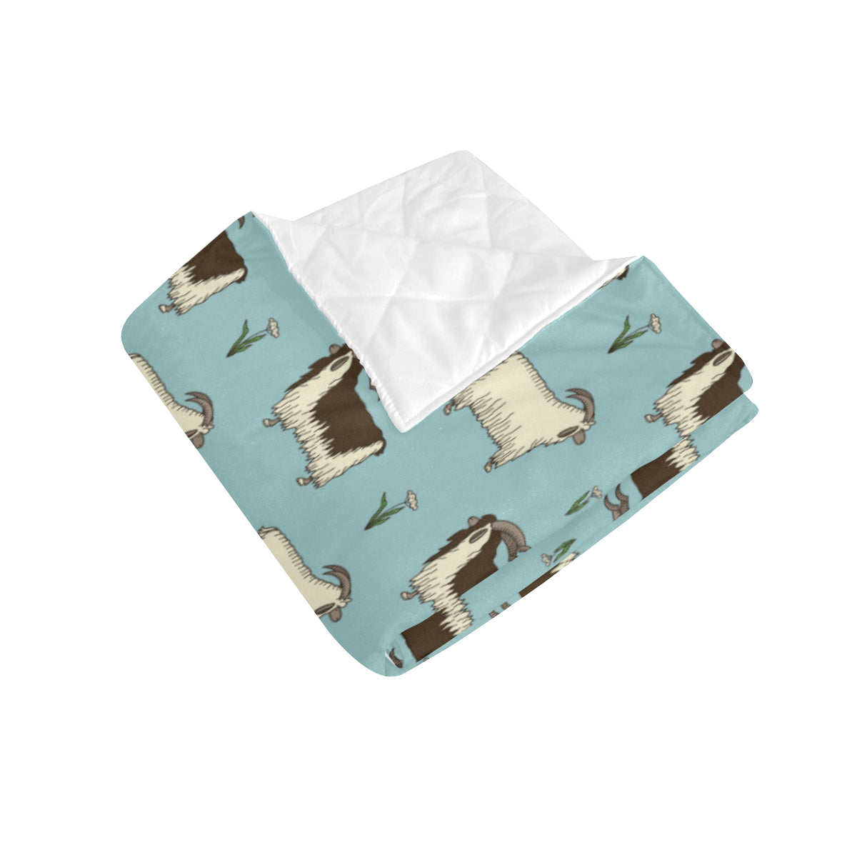Goat Pattern Print Design 02 Premium Quilt