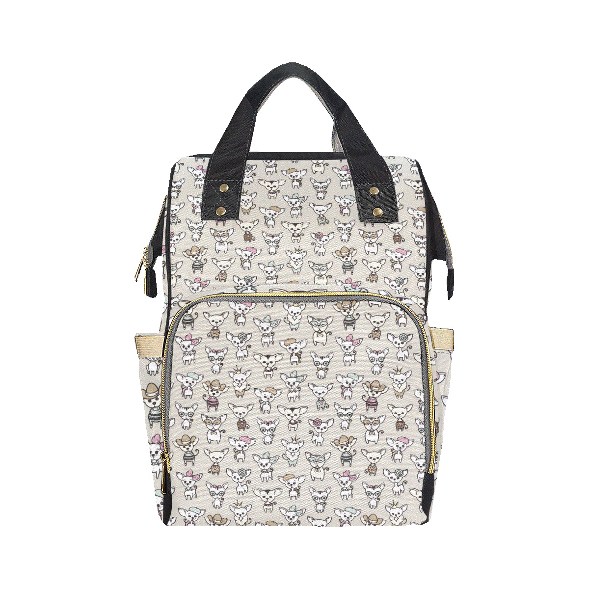 Chihuahua Pattern Print Design 02 Diaper Bag Backpack