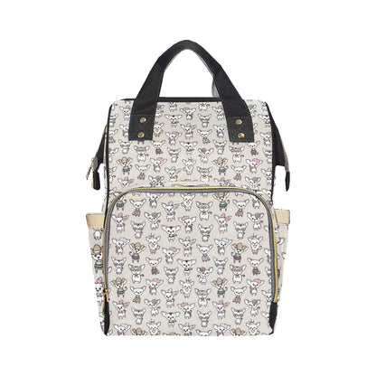 Chihuahua Pattern Print Design 02 Diaper Bag Backpack