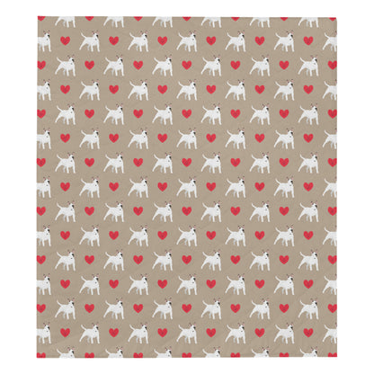 Bull Terriers Pattern Print Design 01 Premium Quilt