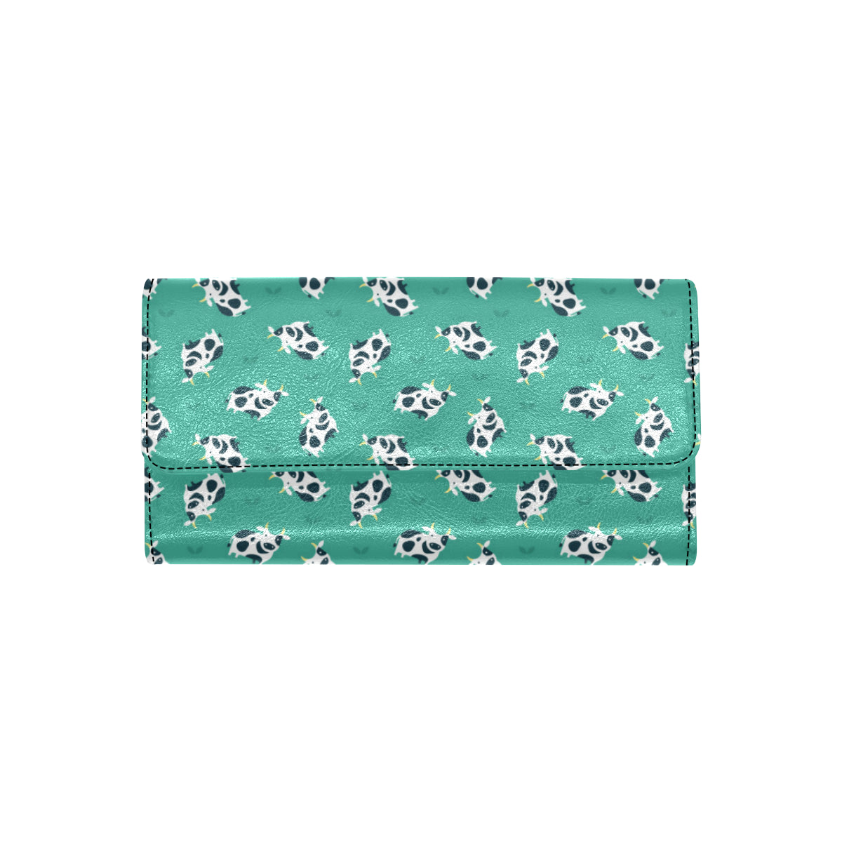 Cow Pattern Print Design 03 Women's Trifold Wallet