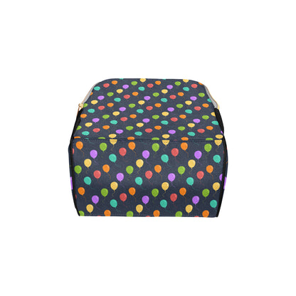 Ballon Colorful Pattern Print Design 03 Diaper Bag Backpack