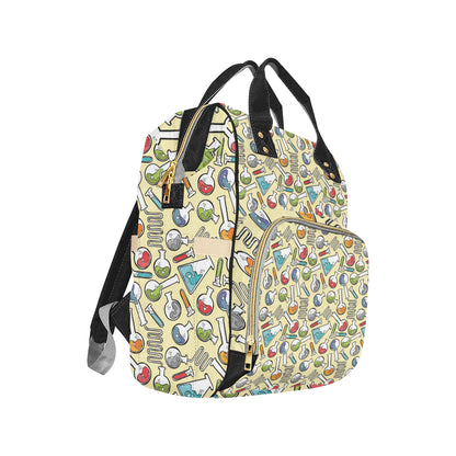 Chemical Pattern Print Design 04 Diaper Bag Backpack