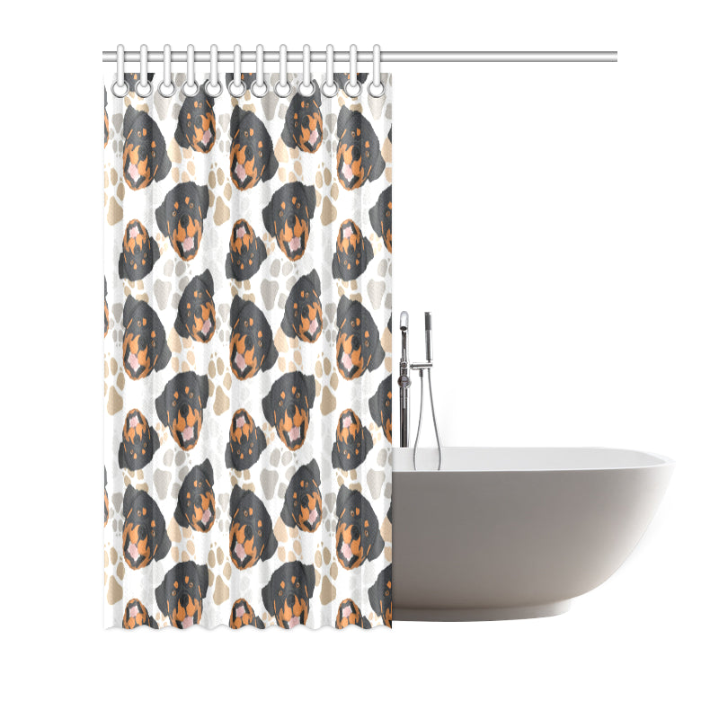 Rottweiler Pattern Print Design A03 Shower Curtain