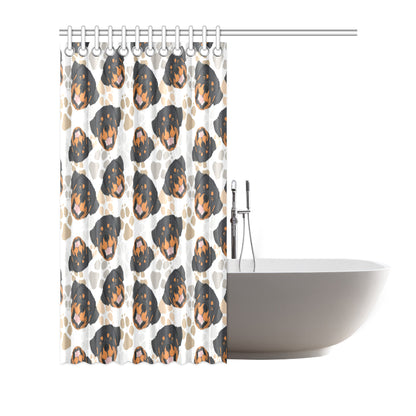 Rottweiler Pattern Print Design A03 Shower Curtain